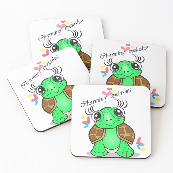 Item preview, Cute tortoise with Charming eyelashes  designed and sold by Shirley cute art .