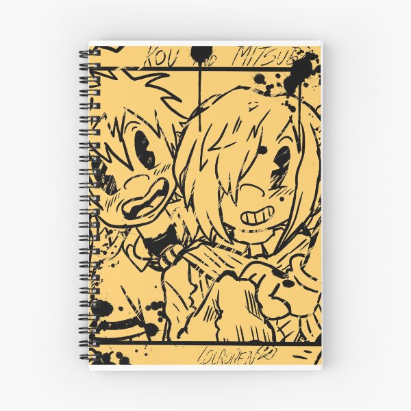 Item preview, Kou and mitsuba cartoon bendy style (ink version) designed and sold by lolroren.