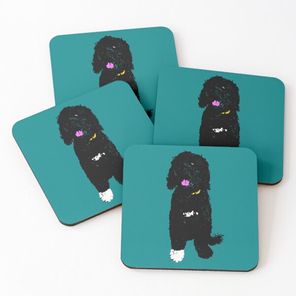Item preview, Portuguese Water Dog Design in teal - Pet Pop Art - Animal Pop Art, Bespoke Options designed and sold by StudioFlea.