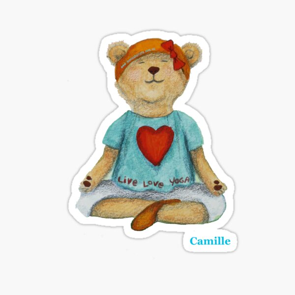 Item preview, Camille Live Love Yoga Bear designed and sold by MonicaArtist.