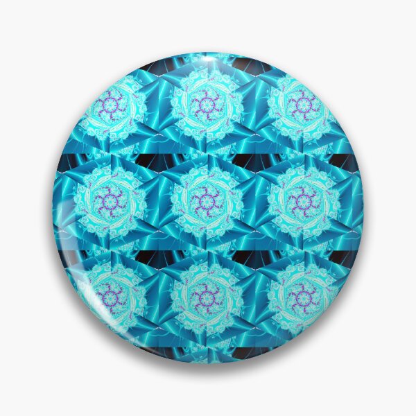 Item preview, Teal Pinwheel | Funky Pinwheel Pattern | Classy Aqua Fractals designed and sold by JillyJ05.