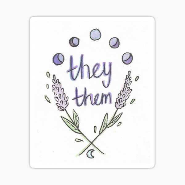 Item preview, they/ them pronouns flowers designed and sold by theo cook.