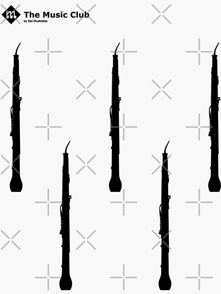"Set of 5 English Horn Silhouette" Sticker for Sale by Reiillustrates