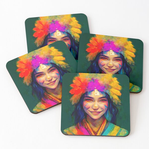 Item preview, The Profound Rainbow Shaman - spiritual art spiritual artwork spirituality wellness well-being designed and sold by LvSoulCreations.