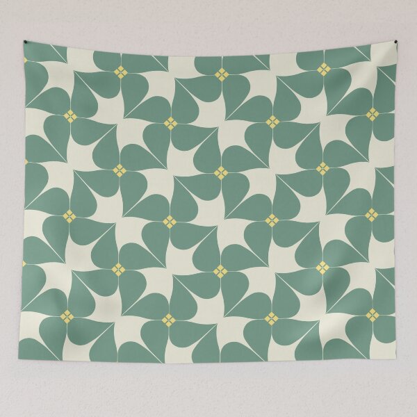 Item preview, Yellow Green Floral Pattern Gradient Retro Christmas Santa  designed and sold by GobiRchandran.