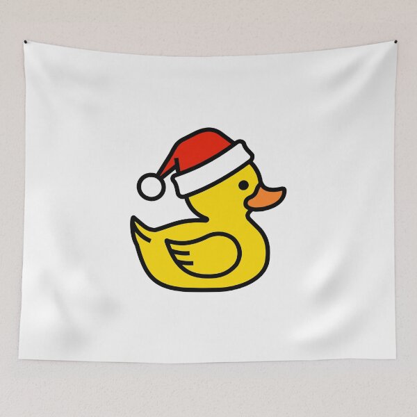 Item preview, Merry Duckmas | Cute Rubber Duck with Christmas Hat Sticker designed and sold by laouamra.
