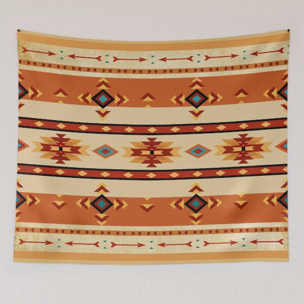 Item preview, Southwestern Tribal Pattern - Rusts, Browns and Blue designed and sold by handsoftime2020.