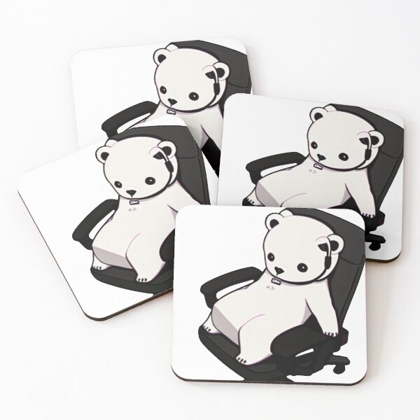 Item preview, Polar Teddy Bear Chilling in Gaming Chair designed and sold by BAYFAIRE.