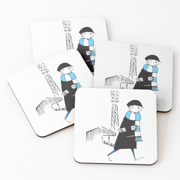 Item preview, FCF Flat cap Fan - Football Fan - Sky Blue and White Scarf   designed and sold by SerenaMorin.