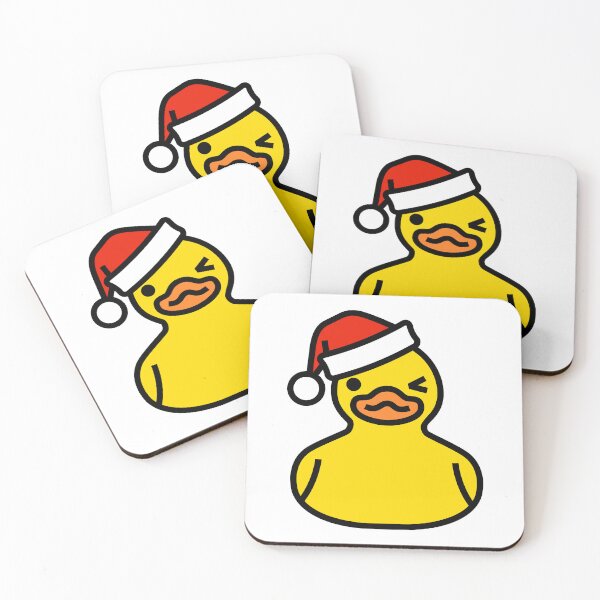 Item preview, Merry Duckmas | Cute Rubber Duck with Christmas Hat Sticker designed and sold by laouamra.