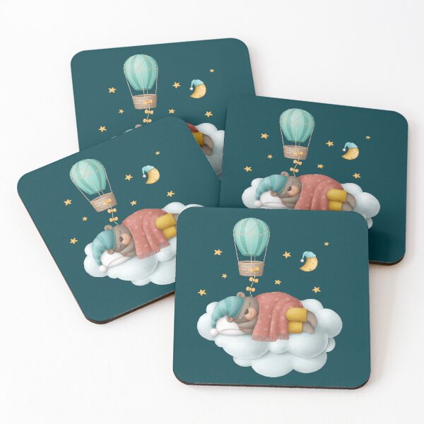 Item preview, Dreaming bear on the cloud designed and sold by KOTOdesign.
