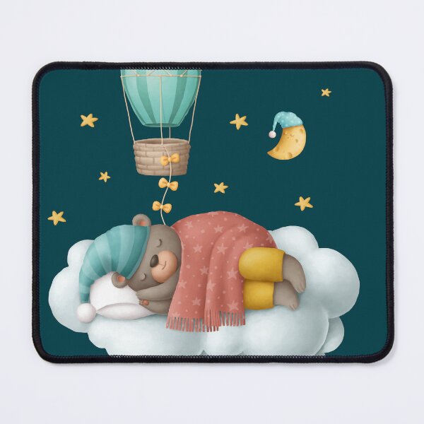 Item preview, Dreaming bear on the cloud designed and sold by KOTOdesign.