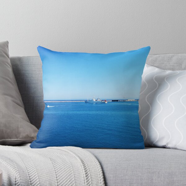 Blue Sea Throw Pillow
