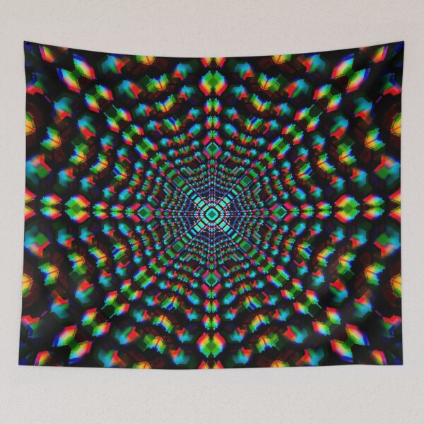 Item preview, Cool Iridiscent Pixel Mandala Art | Trippy Design designed and sold by hatodesigns.