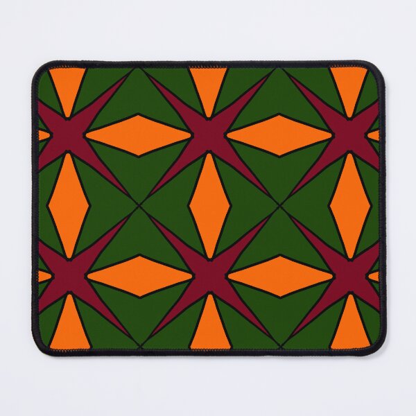 Item preview, Green Orange Mixed Geometric Pattern designed and sold by patternologyy.