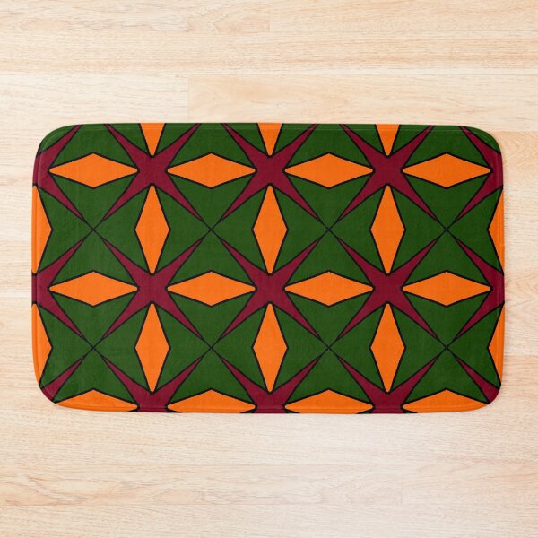 Item preview, Green Orange Mixed Geometric Pattern designed and sold by patternologyy.