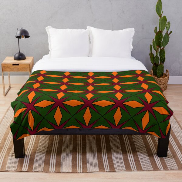 Item preview, patrón geométrico mixto naranja verde designed and sold by patternologyy.