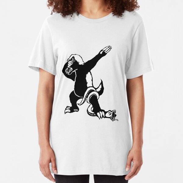 Dabbing Honey badger Slim Fit T-Shirt