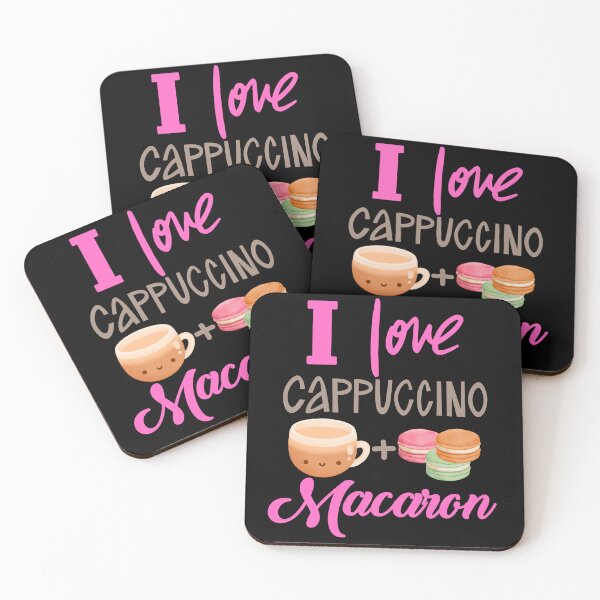 Item preview, I Love Cappuccino and Macaron Cookies designed and sold by Luckydesign1975.