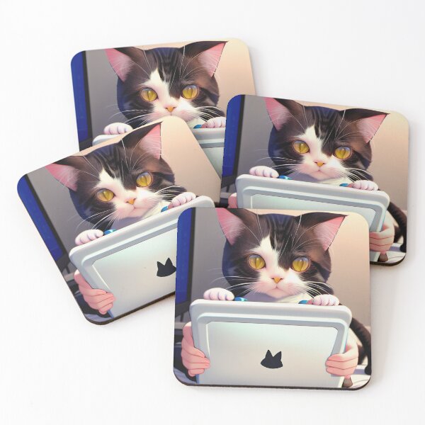Item preview, Cat Holding Tablet With Owner designed and sold by BAYFAIRE.