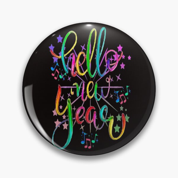 Item preview, Hello New Year,Music Notes and Stars Lettering Design, Howdy New Year, New Years Celebration, New Years Eve Countdown designed and sold by Adri Barnard.
