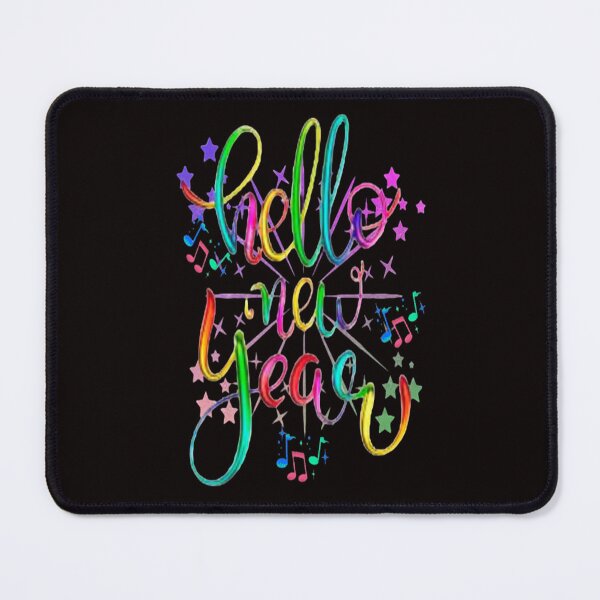 Item preview, Hello New Year,Music Notes and Stars Lettering Design, Howdy New Year, New Years Celebration, New Years Eve Countdown designed and sold by Adri Barnard.