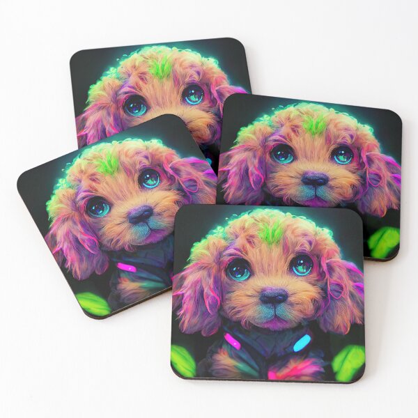 Item preview, Cavapoo Puppy, Neon Dogs, fantastic design perfect for people who love Cavapoo. Grab this design as a gift for your husband, sister or boyfriend, who loves dogs. The design is great for your family.  designed and sold by KnickyKnackyDD.