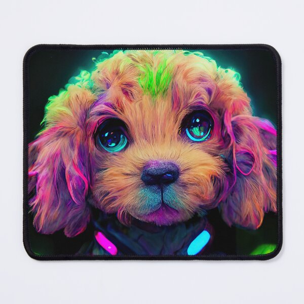 Item preview, Cavapoo Puppy, Neon Dogs, fantastic design perfect for people who love Cavapoo. Grab this design as a gift for your husband, sister or boyfriend, who loves dogs. The design is great for your family.  designed and sold by KnickyKnackyDD.
