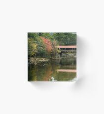 Saco River Covered Bridge Acrylic Block