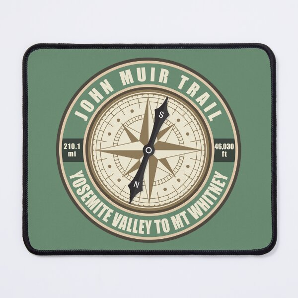 Item preview, John Muir Trail California Compass Hiking Badge designed and sold by KrisSidDesigns.