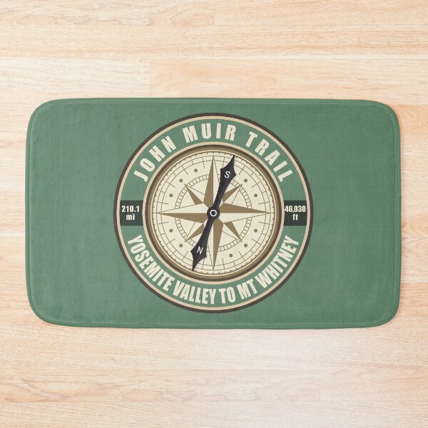 Item preview, John Muir Trail California Compass Hiking Badge designed and sold by KrisSidDesigns.