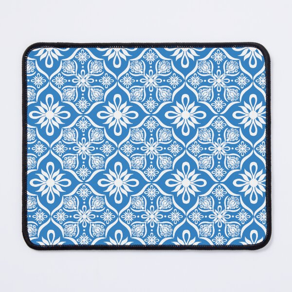 Item preview, Flowers and Scrolls Blue Seamless Pattern designed and sold by Cedarrue.