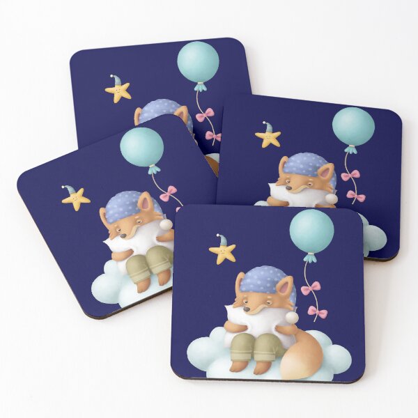 Item preview, Sleepy fox on the cloud designed and sold by KOTOdesign.