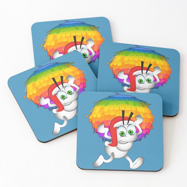 Item preview, White ant with a colorful piñata designed and sold by WorkerAnts.