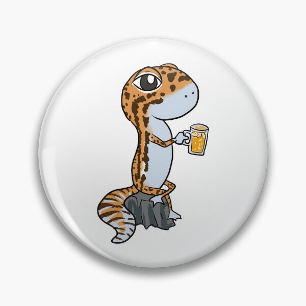 Item preview, Fat Tailed Gecko Drinking Beer | Funny Animal | Gecko Cute | Leopard gecko designed and sold by YES!GOODY.