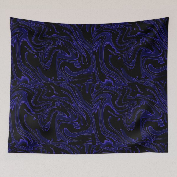 Item preview, liquid marble effect blue purple black designed and sold by elfteria.