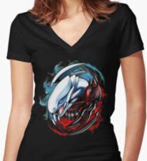 Yu-Yin-Yang-Oh! Women's Fitted V-Neck T-Shirt