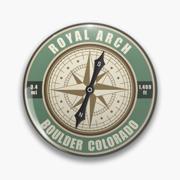 Item preview, Royal Arch Trail Colorado Compass Hiking Badge designed and sold by KrisSidDesigns.