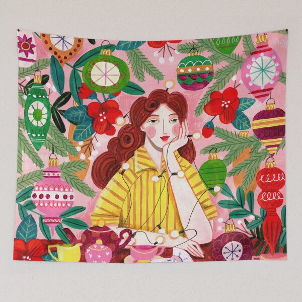 Item preview, Midcentury Festive Christmas Woman designed and sold by Caroline Bonne Müller.