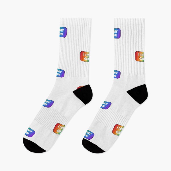 Item preview, I love my gay son - LGBT pride rainbow colors designed and sold by Inspirationmotivation.