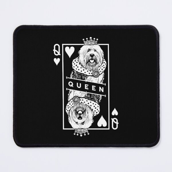 Item preview, Old English Sheepdog Queen Of Hearts Funny Dog Card Pop Art designed and sold by GrandeDuc.