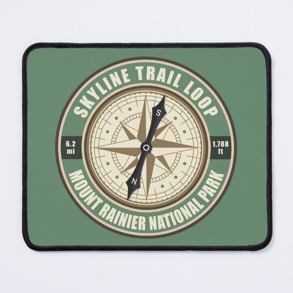 Item preview, Skyline Trail Loop Washington Compass Hiking Badge designed and sold by KrisSidDesigns.
