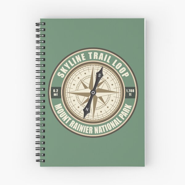 Item preview, Skyline Trail Loop Washington Compass Hiking Badge designed and sold by KrisSidDesigns.