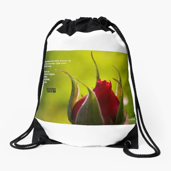 A True Human Being Drawstring Bag