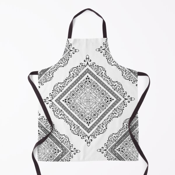 Item preview, Ornate Baroque Diamonds White Black Greek Key designed and sold by Yiorgos Designs.
