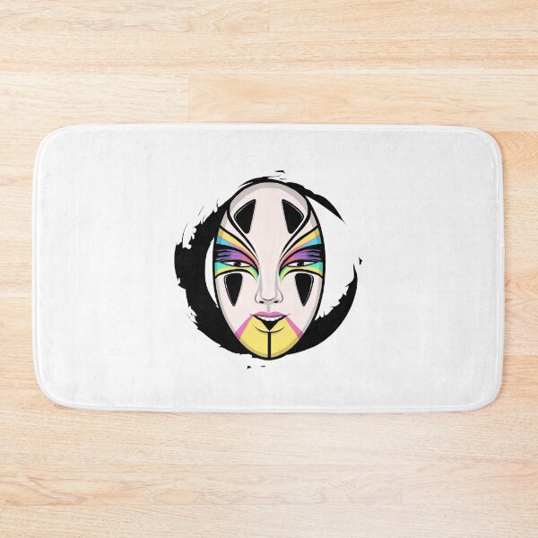Item preview, Japanese noh mask black circle designed and sold by Black-Aelita.