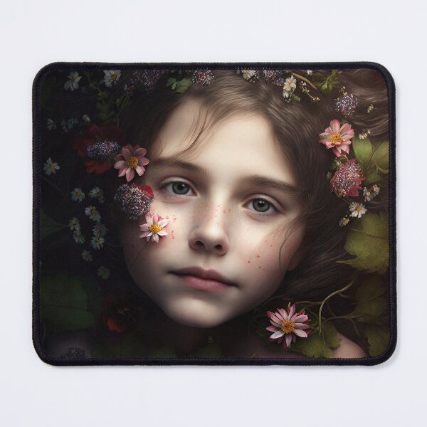Item preview, Portrait of A Child Wearing A Garland of Flowers designed and sold by Daniel Leighton.