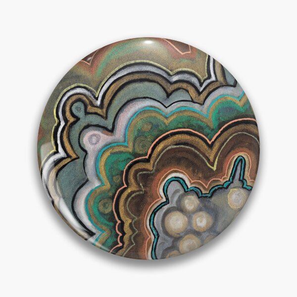 Item preview, Mexican Lace Agate Geode, Rock Art, Turquoise Bronze Agate designed and sold by artenvironments.