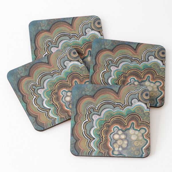 Item preview, Mexican Lace Agate Geode, Rock Art, Turquoise Bronze Agate designed and sold by artenvironments.