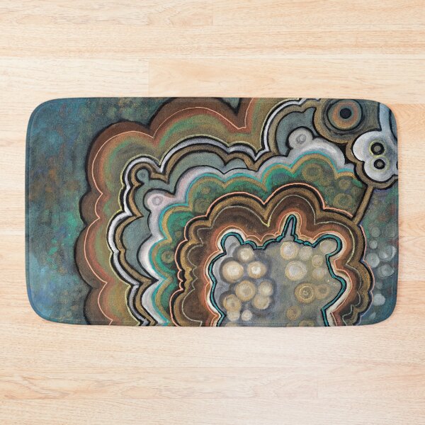 Item preview, Mexican Lace Agate Geode, Rock Art, Turquoise Bronze Agate designed and sold by artenvironments.